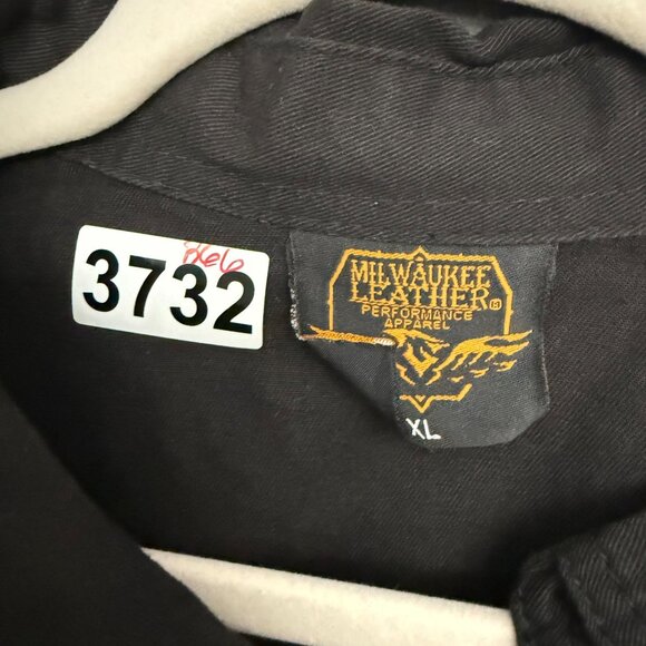 Milwaukee Leather Performance Apparel Frayed Sleeveless Button Down Shirt XL - Picture 4 of 8